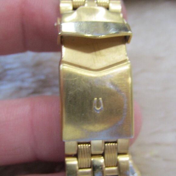 Bulova Gold Stainless Steel & Diamond Bracelet Watch - Picture 10 of 11